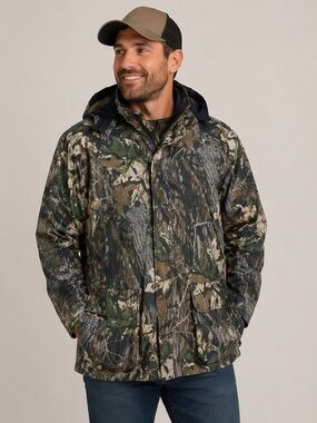 Field & Stream NWT Men’s XL Mossy Oak Camo Hunting Jacket 2-in-1 Hooded Warm